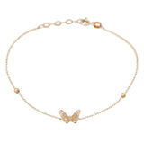 14k Gold Butterfly Bracelet - Artisan Carat