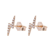 14k Gold Diamond Lightning Bolt Earrings - Artisan Carat