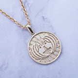 14k Gold Gemini Zodiac Charm Necklace - Artisan Carat