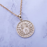 14k Gold Cancer Zodiac Charm Necklace - Artisan Carat