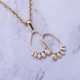 14k Gold Baby Feet Pendant Necklace - Artisan Carat