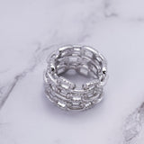 Sterling Silver Paperclip Stackable Band Ring - Artisan Carat