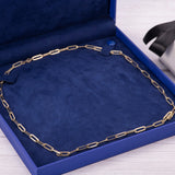 14k Gold Paperclip Choker Necklace 4.5mm - Artisan Carat