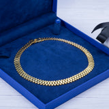Silver Presidential Oyster Jubilee Band Choker Necklace 18k GP - Artisan Carat