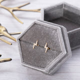 14k Gold Diamond Lightning Bolt Earrings - Artisan Carat