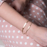 14k Gold Baby ID Cuban Link Chain Bracelet - Artisan Carat