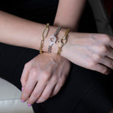 Women's Sterling Silver Handcuff Cuban Bracelet - Artisan Carat