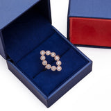 Halo Marquise Shape Open Diamond Ring in 18k Rose Gold - Artisan Carat