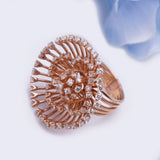 Fuchsia Multi Stem Diamond Ring in 18k Rose Gold.
