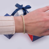Diamond Cut Braided Bracelet in 14k Yellow and White Gold - Artisan Carat