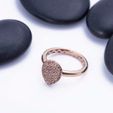 Pear Shaped Chocolate Diamond Engagement Ring in 18k Rose Gold.