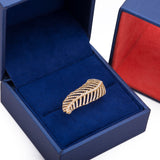 Autumn Leaf Diamond Ring in 18k Yellow Gold - Artisan Carat