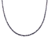 Black Diamond Necklace with 14kt White Gold Clasp - Artisan Carat