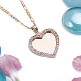 Heart CZ Pendant with Necklace in 14k Yellow Gold - Artisan Carat