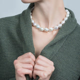 X-Large Strand Baroque Freshwater Chunky Pearl Necklace with 14k Yellow Gold Clasp - Artisan Carat