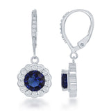 Sterling Silver 'September' Birthstone Sapphire Earrings and Necklace Set - Artisan Carat