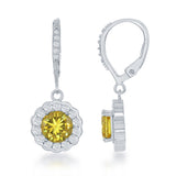 Sterling Silver 'November' Birthstone Yellow Topaz Earrings and Necklace Set - Artisan Carat