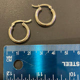 14k Gold Round Tube Earrings 3mm - Artisan Carat