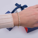 Oval Shape Diamond Adjustable Bolo Bracelet in 18k Yellow Gold - Artisan Carat
