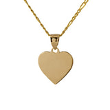 Small Heart Pendant with Necklace in 14k Yellow Gold - Artisan Carat