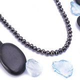Black Diamond Necklace in 18k White Gold - Artisan Carat