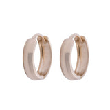 Round Medium Simple Open Hoop Earrings in 14k Yellow Gold - Artisan Carat