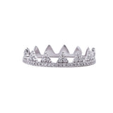 Tiara Crown Diamond Ring in 18k White Gold - Artisan Carat