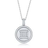 Sterling Silver "Gemini" Zodiac Pendant Necklace - Artisan Carat