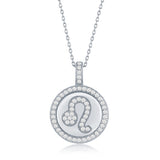 Sterling Silver "Leo" Zodiac Pendant Necklace - Artisan Carat