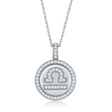 Sterling Silver "Libra" Zodiac Pendant Necklace - Artisan Carat