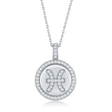 Sterling Silver "Pisces" Zodiac Pendant Necklace - Artisan Carat