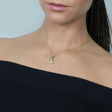 Praying Hands Pendant with Necklace in 14k Yellow Gold - Artisan Carat