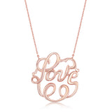 Sterling Silver LOVE Monogram Necklace - Artisan Carat