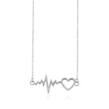 Silver Heartbeat Necklace - Artisan Carat