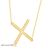 Gold Initial X Name Necklace in Sterling Silver - Artisan Carat