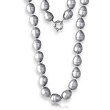 Mens Pearl Necklace in Sterling Silver - Artisan Carat