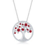 Sterling Silver 'January' Garnet Tree of Life Necklace - Artisan Carat