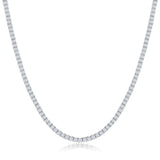 Iced Out Tennis Chain Choker CZ Necklace 2mm Sterling Silver - Artisan Carat