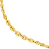 14k Gold Graduated Rope Chain Adj. Necklace - Artisan Carat