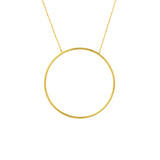 14k Gold Extra Large Circle Necklace - Artisan Carat