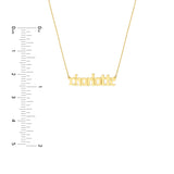 14k Gold Gothic Nameplate Necklace 5mm - Artisan Carat