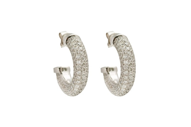 C De Cartier Double C Inlaid Akoya Pearl Earrings Women'S Elegant Jewelry  White/Rose Gold B8041800/