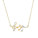 14k Gold Musical Notes Necklace - Artisan Carat