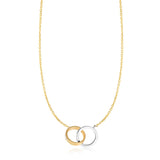 14k Gold Love Connection Double Circle Necklace - Artisan Carat