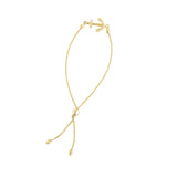 14k Gold Sideways Anchor Adjustable Bracelet - Artisan Carat