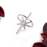 Large Sparkler Fashionista Diamond Ring in 18k White Gold - Artisan Carat