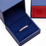 Round Eternity Medium Diamond Band Ring in 18k White Gold - Artisan Carat