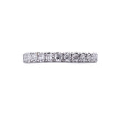 Round Eternity Medium Diamond Band Ring in 18k White Gold - Artisan Carat