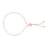 14k Rose Gold Heart Bracelet with Draw String Clasp - Artisan Carat