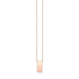 14k Rose Gold Vertical Bar Pendant Necklace - Artisan Carat